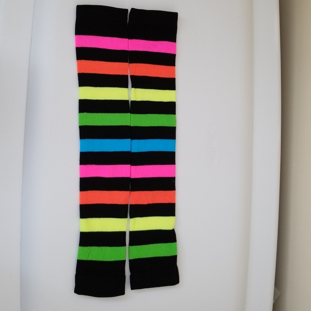 *Sold* NWOT Rainbow Legwarmers